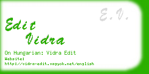 edit vidra business card